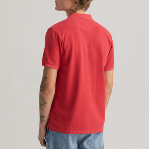 Chemise pour homme à manches courtes boutonnée, coupe classique, tricotée, 200g, 60% coton + 40% polyester, noire, FMF Polo Shirts - Product Image 4