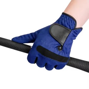 Blue Golf <b>Gloves</b> Pair Breathable Full Finger Snap Closure Outdoor Sports - Product Image 2