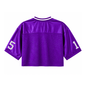 Camiseta personalizada NCNW Sorority con cuello en V, color sólido, manga corta, morado y blanco, estilo casual para mujer, malla de poliéster - Product Image 4