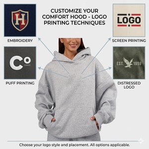 Hoodie surdimensionné à logo personnalisé, marque privée, pour femmes grandes tailles, respirant, épais, à manches longues - Product Image 4