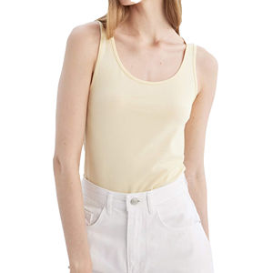 Online Best Selling Women's Winter Casual Short Knitted Gym Tank Top Custom Logo Design Size Quick Dry Breathable Cotton/Bamboo - Product Image 1