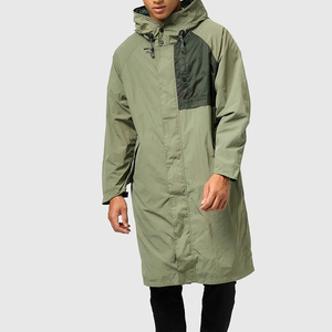 VANEK INTERNATIONAL Unisex Coated Color Blocking Racer Jacket <b>Zipper</b> Front Waterproof Windproof Breathable Sporty Hooded <b>Fleece</b> - Product Image 5