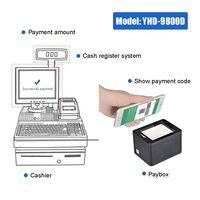Lecteur de codes-barres omnidirectionnel 2D YHD-9800D Garantie de deux ans Détection automatique Lecteur de codes-barres de bureau