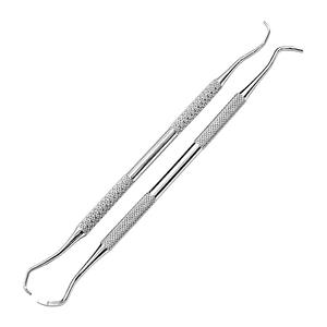 UBI Lot de 2 repousse-cuticules ronds double face en acier inoxydable réutilisables pour manucure et pédicure - Product Image 1