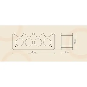 Soporte Metálico para Botellas de Vino Estilo Rústico para Bares en Casa y Restaurantes, Decoración de Bar Elegante y de Lujo, Aluminio Impermeable, Capacidad de 5L - Product Image 1