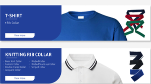 Col en tricot côtelé vertical durable et écologique OEM pour polos, vestes, uniformes et vêtements de sport 95% poly + 5% sp - Product Image 4