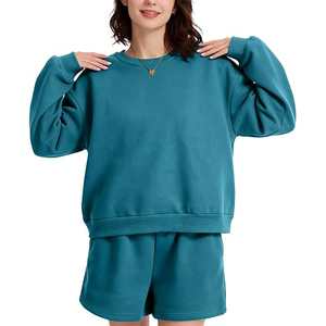 Most Demanding Best Edition Sportswear Women's Crew Neck Sweatshirts & Shorts <b>Sets</b> Athletic Wear 2 Piece <b>Twin</b> <b>Set</b> For Women - Product Image 1