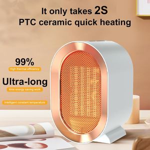 Riscaldatore elettrico 1200W ad alta efficienza energetica ventilatore portatile con regolazione a due velocità per uso interno ufficio regolabile calore (bianco) - Product Image 4