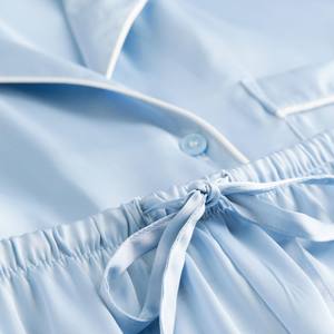 Conjunto de 2 piezas de satén térmico personalizado para mujer: top corto y pantalones cortos tipo jogger para salidas de verano, ropa de descanso para ciclistas y ropa de dormir para mujer. - Product Image 2