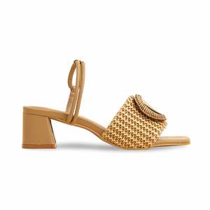 Sandalia de tacón marrón formal FR5423 - Product Image 4