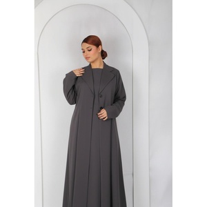 Elegant Resha Abaya for Muslim <b>Women</b> Breathable Lightweight Modest UAE Traditional <b>Dress</b> Wholesale Designer Full Length Eid Wear - Product Image 1