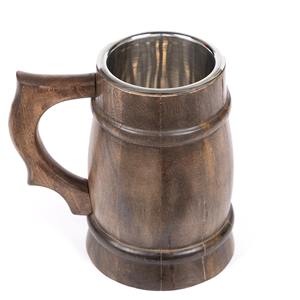 Handmade Wooden <b>Beer</b> Mug Dragon Handle Vintage Style Bar Accessory Classic Design Men Eco-Friendly CE Certified Microwave Safe - Product Image 1