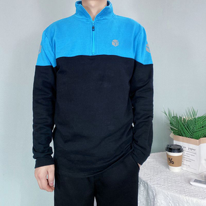 Pull de travail à demi-zip pour livreurs, uniforme de coursier rouge et noir en polycoton - Product Image 4