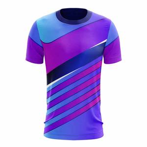 Camisetas Casuales de Cuello Redondo para Hombre, de Alta Calidad, Lisas, con Impresión Digital Personalizada del Logotipo en la Parte Delantera, Corte Regular, Poliéster/Algodón, Venta al Por Mayor - Product Image 1