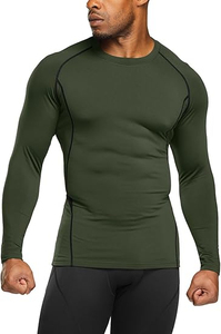 Camisetas de Compresión para Hombre, Nuevo Diseño, Tejidas, Manga Corta, Secado Rápido, Transpirables, Camisetas Interiores para Entrenamiento, Ropa Deportiva para Correr - Product Image 3