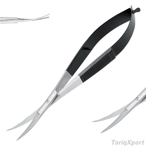 <b>Precise</b> Tip Eyebrow Scissors for Eyebrow Trimming Stainless Steel Craft Scissor with Black Color Coating Pointed Tip - Product Image 4