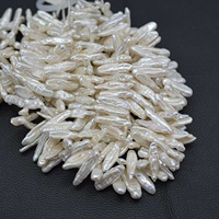 Perles de culture d'eau douce naturelles blanches Biwa baroques percées en bâtonnets de 16 mm, 18 mm, 20 mm, 22 mm, 24 mm – Fournisseur en ligne de bijoux