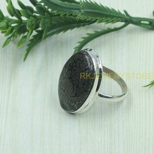Large <b>Marcasite</b> Stone 925 Sterling Silver Handmade Statement <b>Ring</b> Vintage Oval Cabochon Designer Jewelry Women Gift for unisex - Product Image 3