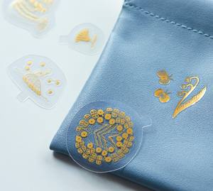 KING JIM KITTA Autocollants décoratifs portables en flocons, format carte, avec papier calque et transfert de feuille d'or (KITF) - Product Image 3