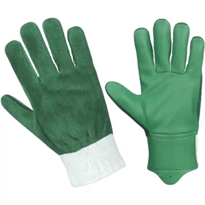 Premium Quality Brown Cow Grain Leather Heavy Duty Industrial Safety <b>Gloves</b> Heat Resistance 11 oz Thickness Anti-Slip Safety - Product Image 5
