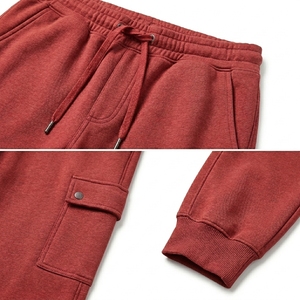 Pantalon de jogging décontracté pour homme en coton avec taille élastique, cordon de serrage et poches cargo – Collection automne – Prix de gros - Product Image 2