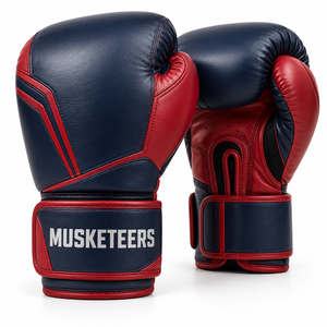 Guantes de Boxeo de Cuero Personalizados Profesionales, Transpirables y Modernos con Agarres para las Manos, Hechos en Pakistán, Fabricantes OEM para Entrenamiento - Product Image 3