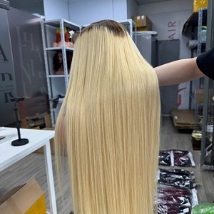 Super Quality 100% Virgin Vietnamese Hair <b>Wig</b> Long Bone Straight HD for Super Double Drawn for <b>Brown</b> Blonde Wholesale Priced - Product Image 1
