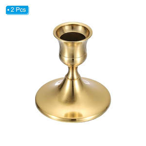 Gold Finish Metal Candle <b>Holder</b> Decorative Tabletop <b>Candlestick</b> Stand for Home Wedding and Event Decoration - Product Image 4