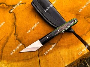 Cuchillo utilitario de hoja fija forjado a mano, OEM ODM, de espiga completa, de acero inoxidable y madera, mini cuchillo EDC de cuello tipo lápiz, venta al por mayor - Product Image 2