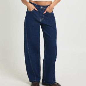 Jeans de Mezclilla Rectos para Mujer, Diseño OEM, Ropa Casual de Moda Urbana, Suministro al por Mayor, Fabricante Exportador, Bordado y Adornos - Product Image 3