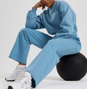 Pantalones Deportivos de Felpa para Mujer, Corte Recto, 100% Algodón, con Cordón Ajustable, Servicio OEM al por Mayor, Personalizados, Estilo Jogger Oversize para Invierno - Product Image 6