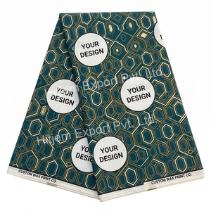 Tissu en coton sergé imprimé sur mesure motif wax africain du Nigeria, fabricant de textiles OEM ODM pour vêtements pour garçons, sacs et articles ménagers - Product Image 4