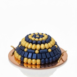 Plateau à chocolats en métal artisanal, plateau de présentation élégant pour desserts et bonbons, idéal pour les mariages et fiançailles, plateau cadeau pour chocolats en promotion - Product Image 4
