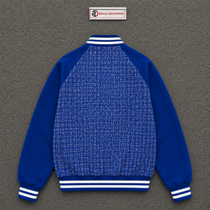 Chaqueta Azul Varsity Moderna, Corte Regular, Cierre de Cremallera, Estilo Casual, Cuello Camisero, Material de Poliéster, Ligera, Deportiva - Product Image 6