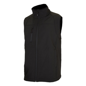 Chalecos Casuales para Hombre, de Tejido Softshell, Transpirables, Color Negro, Cuello Alto, Tres Bolsillos con Cremallera, Impermeables, para Senderismo - Product Image 1