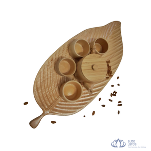 MEILLEUR PRIX |   Plateau de service en bois en forme de feuille, plateau en bois pour fromage, fruits, en-cas, présentation alimentaire, en provenance du Vietnam - Product Image 1
