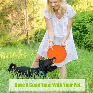 Jouets pour animaux de compagnie : Frisbee d'entraînement en caoutchouc souple, portable, pour l'extérieur, jouets interactifs résistants pour chiens, disques volants - Product Image 5