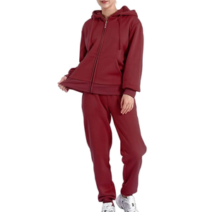 Custom Winter Tracksuit <b>2</b> <b>Piece</b> Zip Up Hoodie Jogger <b>Pants</b> Regular Fit Sportswear <b>Set</b> - Product Image 2