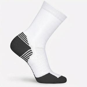 <b>Men's</b> White Ankle <b>Socks</b> Breathable Knitted Solid Pattern Regular Style Summer Sports Wear - Product Image 5