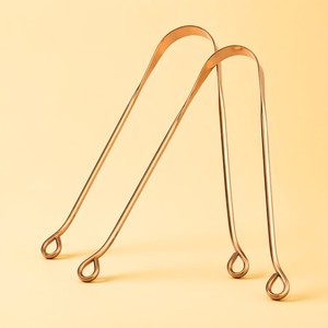 Cheap Copper Tongue Scraper Polished Metal Oral Hygiene Tool Modern Design at wholesale price from India - Product Image 6