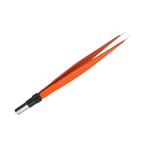 Azicon's European Straight Non-Stick Bipolar Forceps - Autoclavable Solid Silver Tip Technology Forceps with Standard Flat <b>Plug</b> - Product Image 3