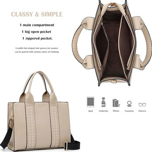 Bolso de Mano Premium para Mujer, Diseño Moderno y Espacioso, Ideal para el Trabajo, Compras, Viajes y Uso Diario - Product Image 4