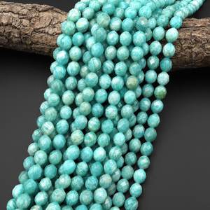 ลูกปัดอะเมโซไนต์เปรูทรงรีรูปไข่แบบเจียระไนธรรมชาติสำหรับทำเครื่องประดับ DIY อุปกรณ์งานฝีมือ ลูกปัดอัญมณี - Product Image 5