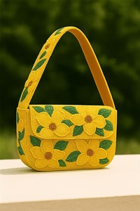 Bolso de Hombro Hecho a Mano con Diseño de Flores de Algodón Premium y Bordado con Cuentas para Mujer, Ropa Étnica, Fiestas Nocturnas, Regalos - Product Image 3