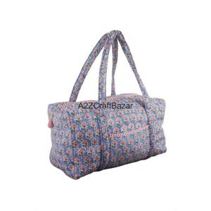 Bolsa de Lona Acolchada Hecha a Mano 100% Algodón, Deportiva, de Yoga, Ecológica, de Color Sólido, con Asas Dobles, para Otoño y Playa - Product Image 3