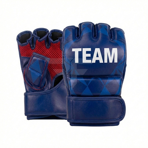 Professional Training MMA Boxing <b>Gloves</b> PU Leather Custom Logo Personalized Competition <b>Gloves</b> <b>Moisture</b> Wicking Hook Loop - Product Image 1