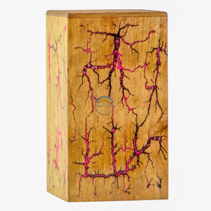 Urne funéraire artisanale à motif vague simple et urne funéraire en bois naturel, boîte à cendres artistique, souvenir commémoratif par AYAANS - Product Image 3