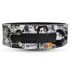 Ceinture de musculation professionnelle Tanjiro Anime imprimée en cuir de vachette respirant avec levier pour l'haltérophilie (10 mm d'épaisseur) - Product Image 2