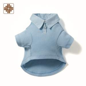 ODM Polo en coton bleu premium fabriqué à Taïwan Vêtements pour animaux de compagnie - Product Image 5