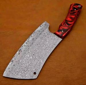 Couteau de chef personnalisé en acier Damas forgé à la main, avec lame tranchante et manche en bois sur mesure - Product Image 5